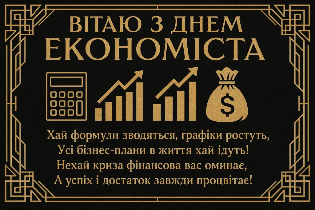Картинки та привітання з Днем економіста 2025