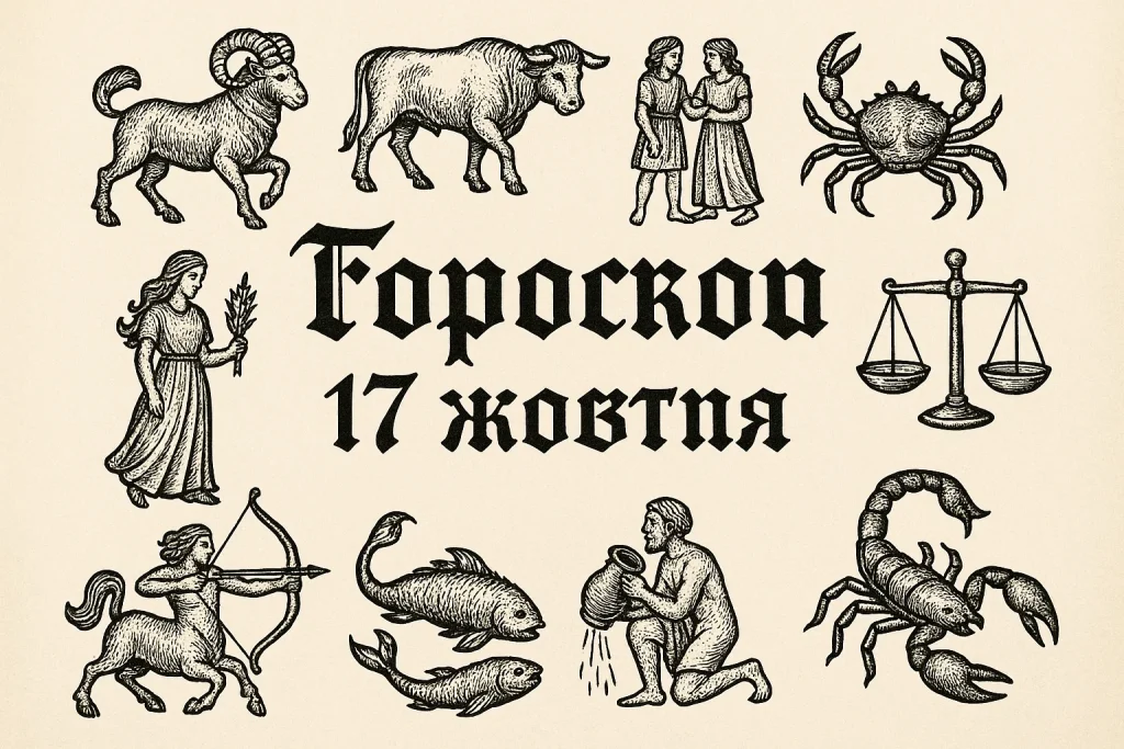 Гороскоп на 17 жовтня 2025 року для кожного знака