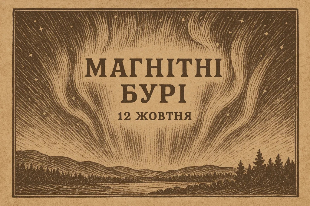 Магнітні бурі 12 жовтня 2025 року в Україні