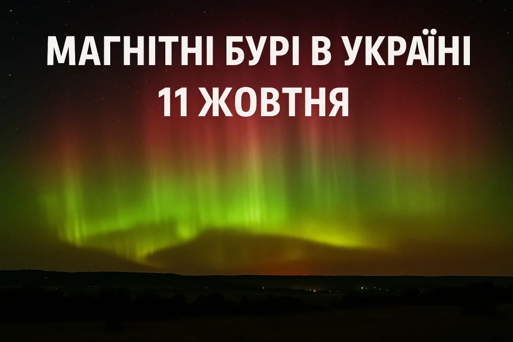 магнітні бурі 11 жовтня, індекс Kp Україна, геомагнітна активність прогноз, сонячна активність сьогодні, вплив магнітних бур