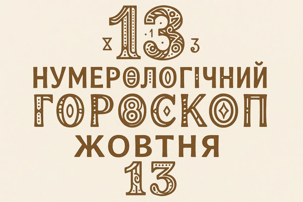 Нумерологічний гороскоп на 13 жовтня 2025 року