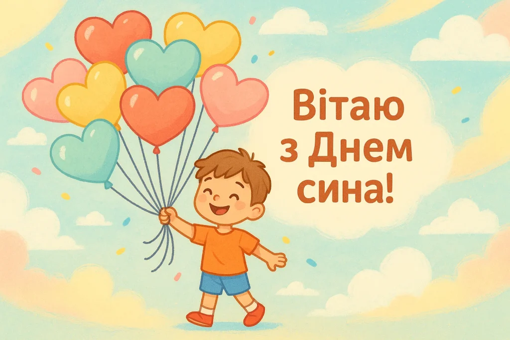 Картинки й красиві привітання з Днем сина 2025