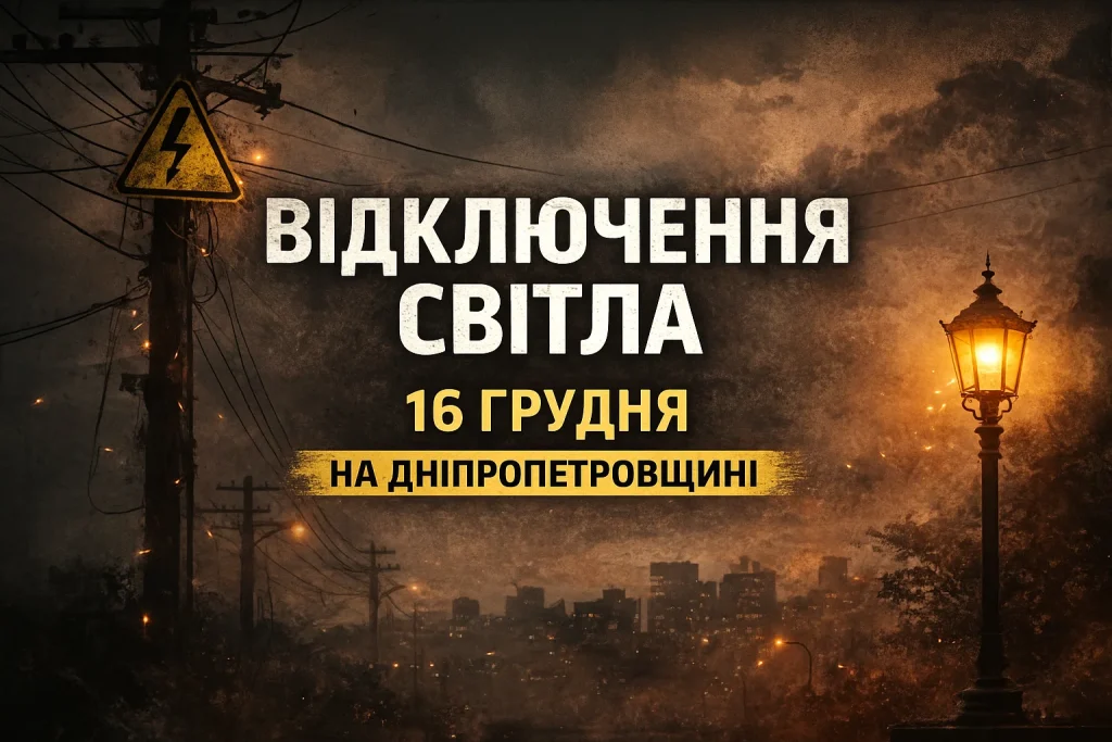 Відключення світла 16 грудня на Дніпропетровщині: графік