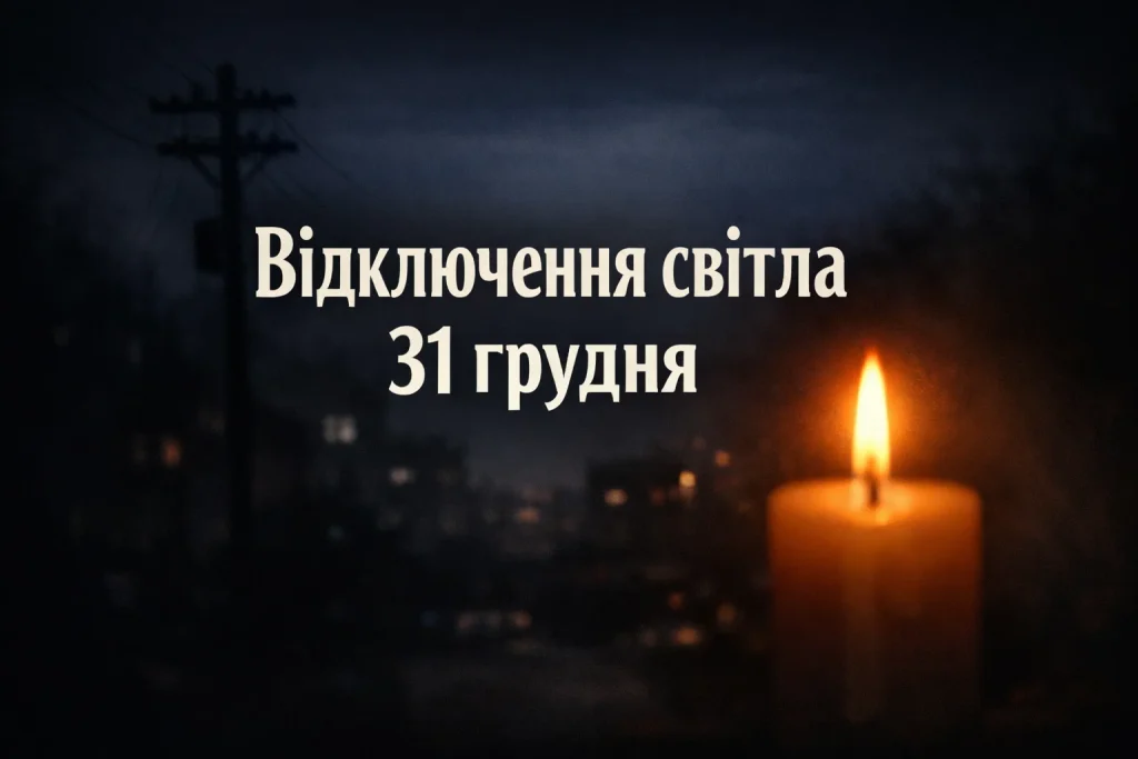 Відключення світла 31 грудня на Дніпропетровщині