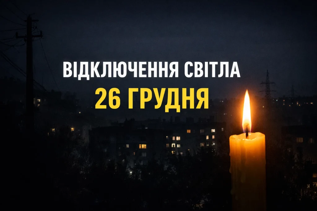 Відключення світла у Черкасах 26 грудня: повний графік