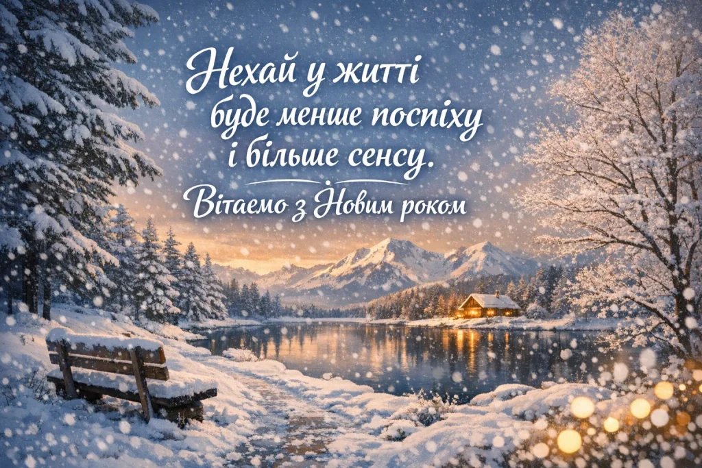 Картинки й красиві привітання з Новим роком 2026