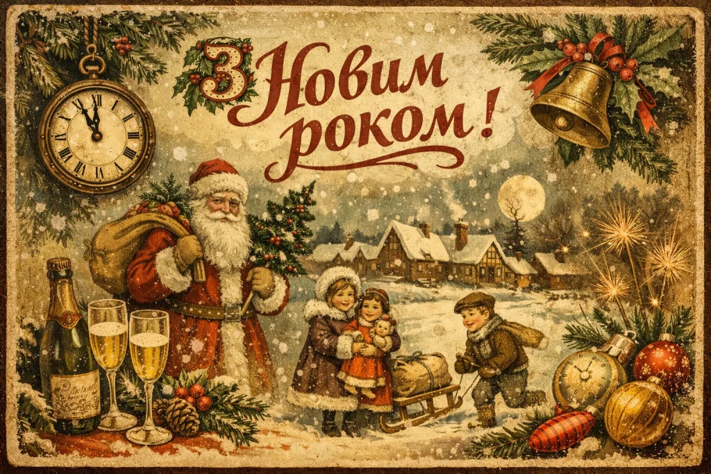 Картинки й красиві привітання з Новим роком 2026