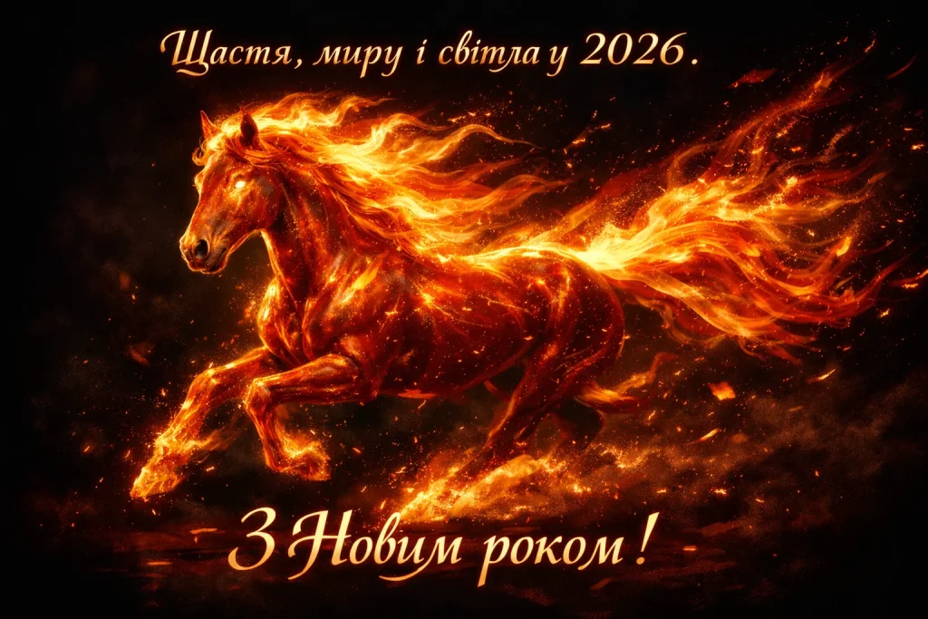 Картинки й красиві привітання з Новим роком 2026