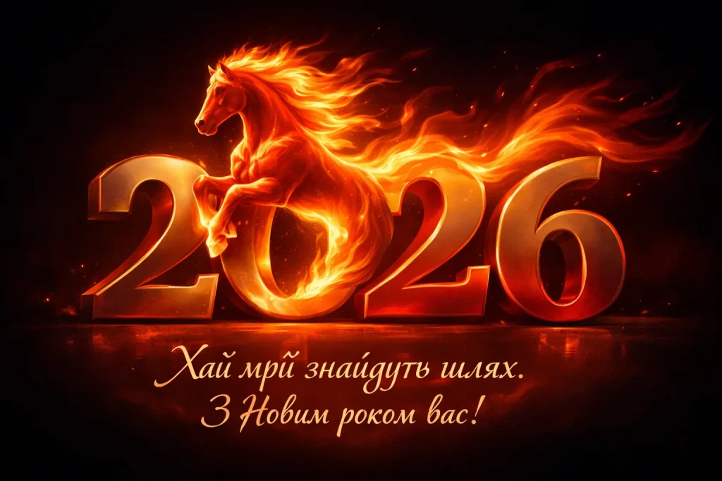 Картинки й красиві привітання з Новим роком 2026