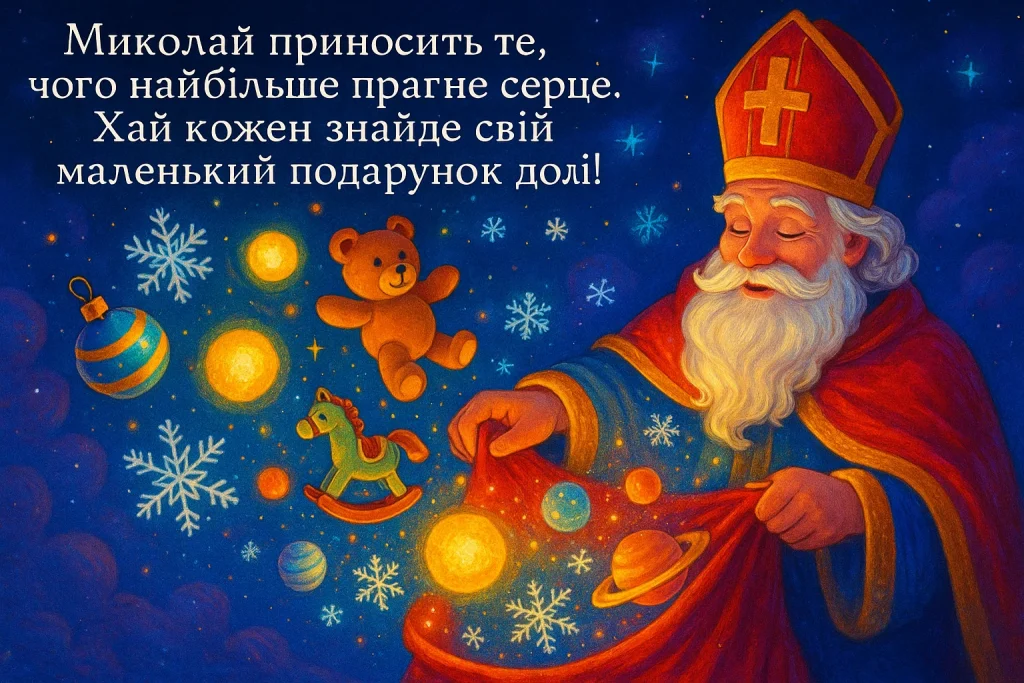 Картинки та красиві привітання з Днем Святого Миколая 2025