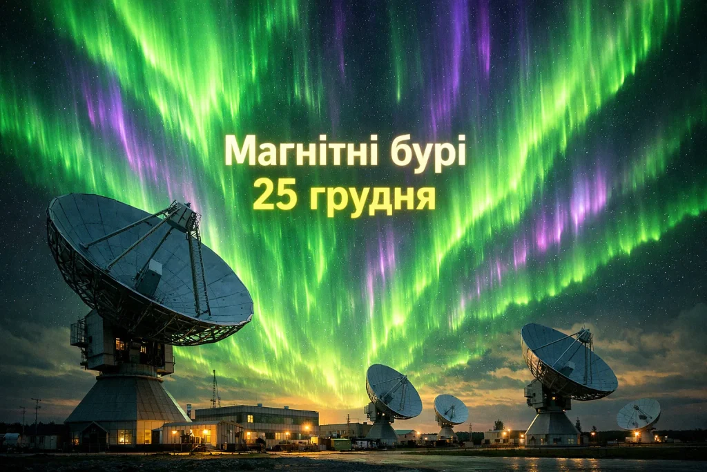 Магнітні бурі 25 грудня в Україні: прогноз, вплив і поради