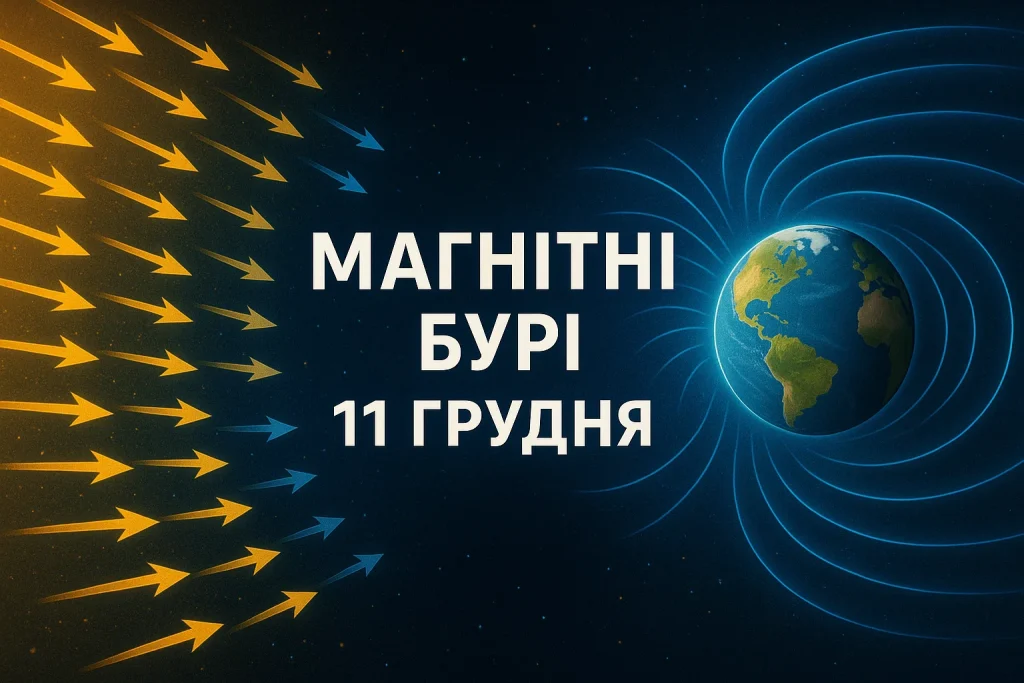 Магнітні бурі 11 грудня: повний прогноз по регіонах України та рівні небезпеки Магнітні бурі 11 грудня: прогноз для всієї України