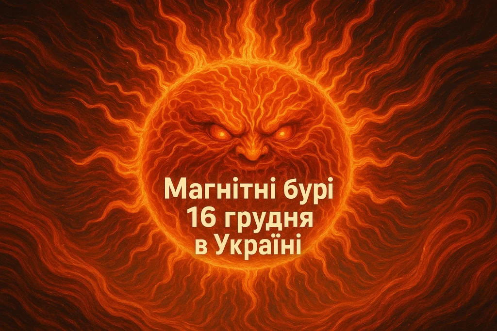 Магнітні бурі 16 грудня в Україні: прогноз по регіонах та поради Магнітні бурі 16 грудня в Україні: прогноз і ризики