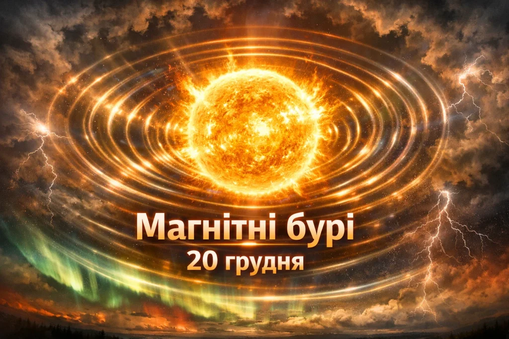 Магнітні бурі 20 грудня в Україні: прогноз і вплив