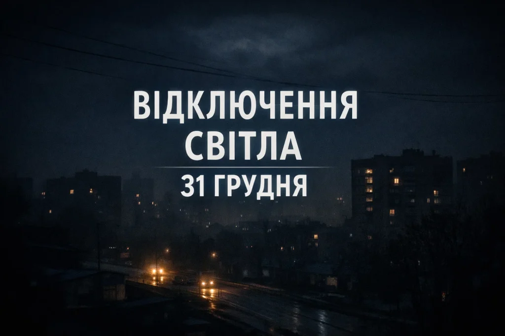 Відключення світла 31 грудня в Черкасах: усі черги