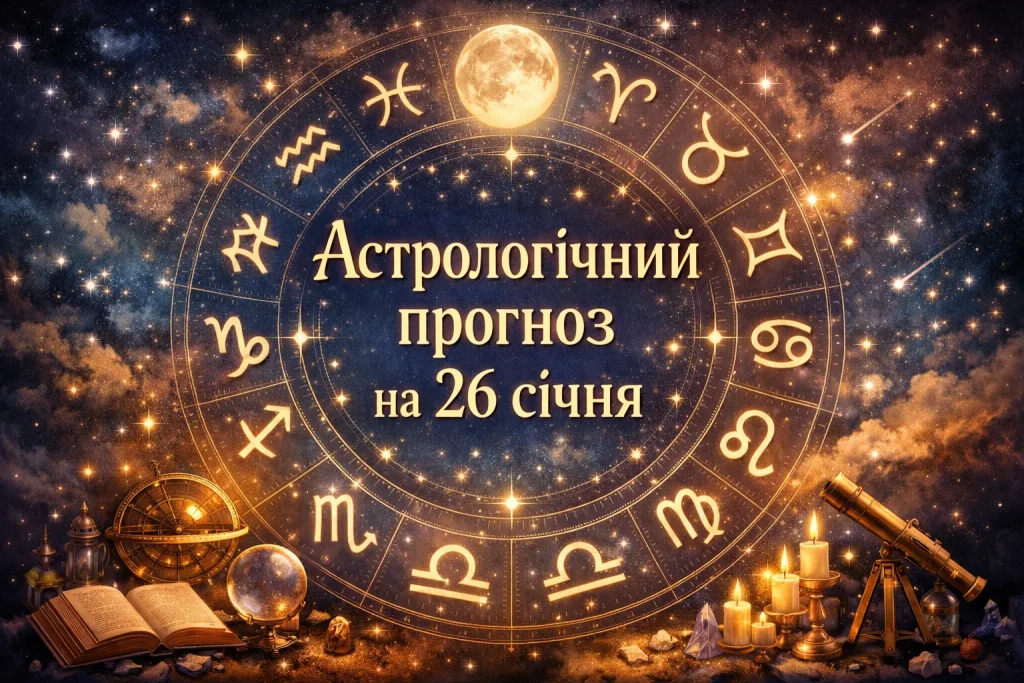 Астрологічний прогноз на 26 січня 2026 для всіх знаків зодіаку