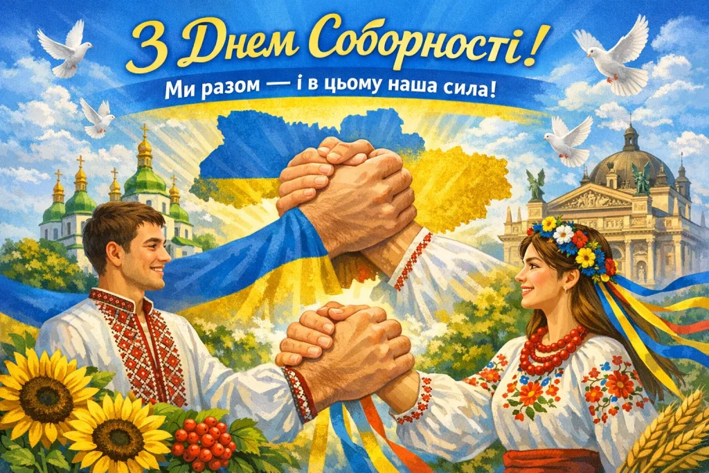 День Соборності України 2026: коли святкують, історія Акту Злуки, привітання і листівки