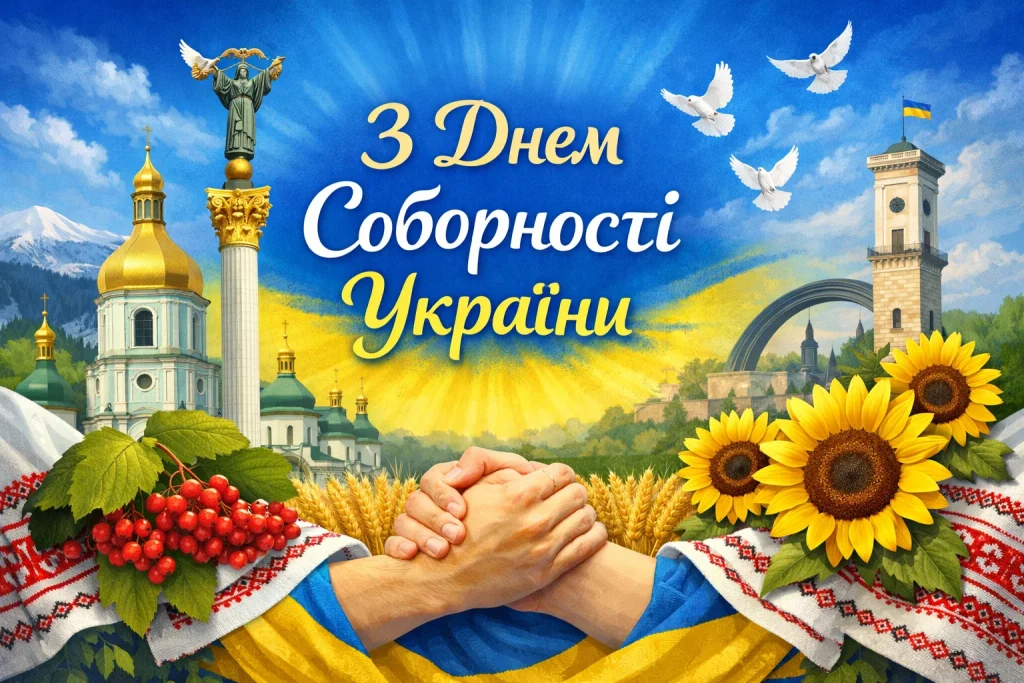 День Соборності України 2026: коли святкують, історія Акту Злуки, привітання і листівки День Соборності України 2026: коли святкують, історія Акту Злуки, привітання і листівки
