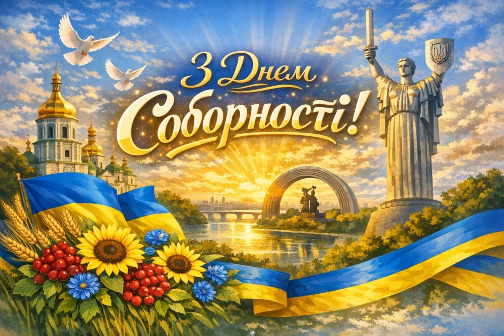День Соборності України 2026: коли святкують, історія Акту Злуки, привітання і листівки