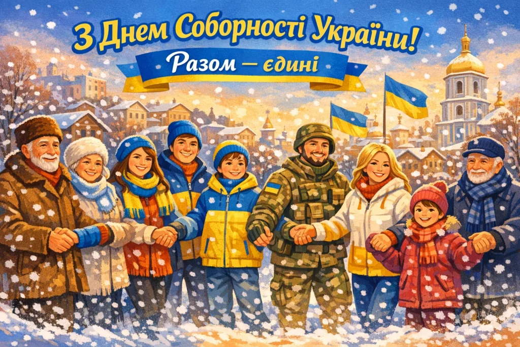 День Соборності України 2026: коли святкують, історія Акту Злуки, привітання і листівки