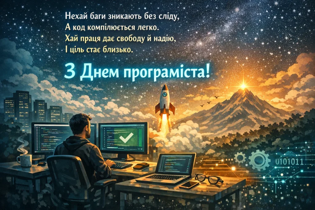 Красиві картинки та привітання у віршах та прозі до Дня програміста 7 січня 2026 року