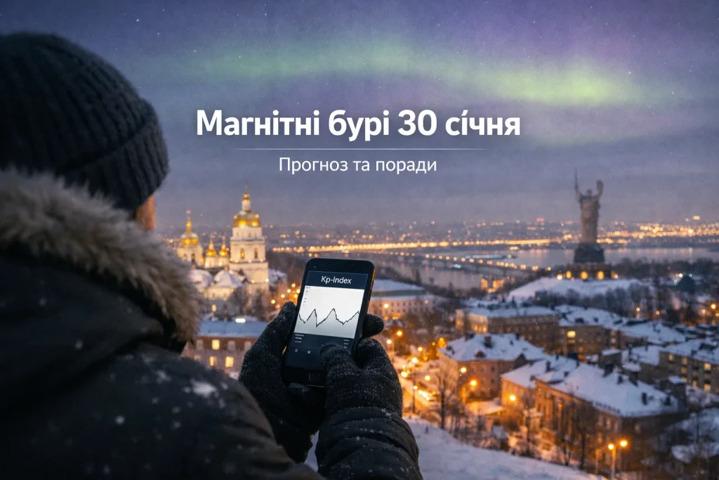 Магнітна буря 30 січня в Україні: який Kp буде і як уберегтися