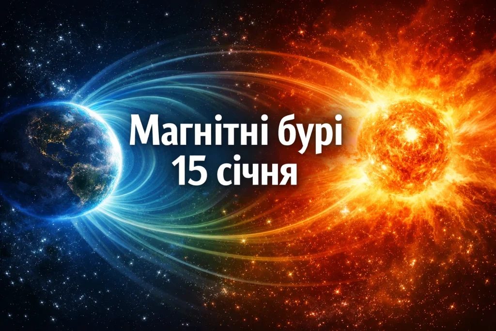 Магнітні бурі 15 січня в Україні: прогноз, вплив і поради