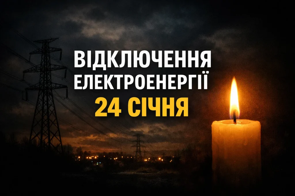 Оновлений графік відключень світла в Черкасах і області на 24 січня 2026