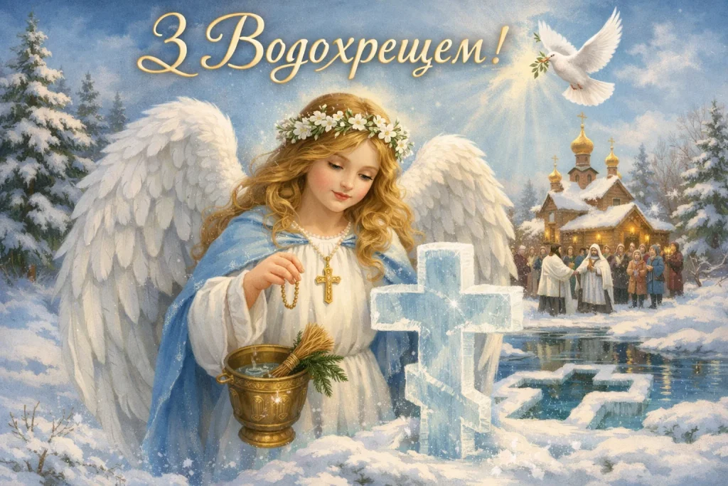 Привітання з Водохрещем 2026 року, щирі вітання та листівки