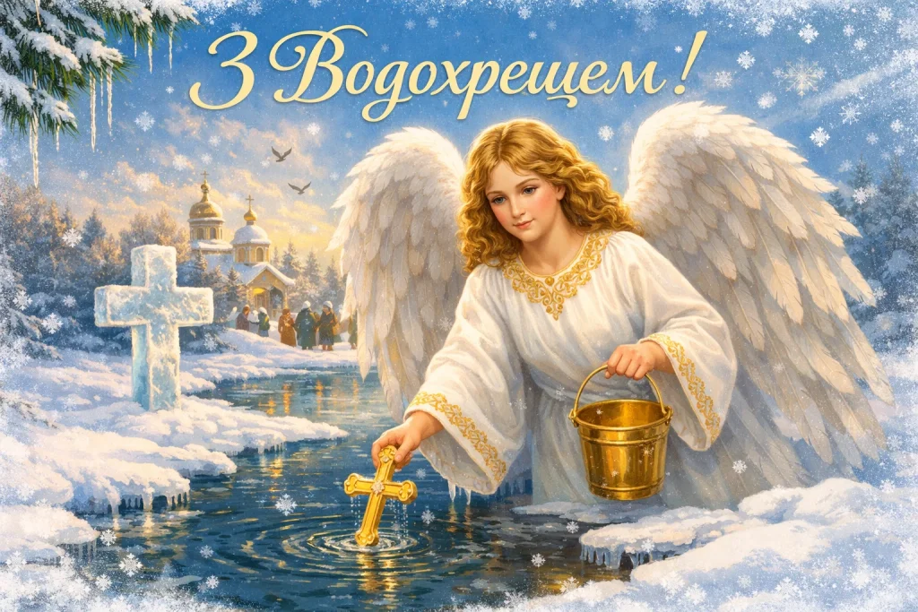 Привітання з Водохрещем 2026 року, щирі вітання та листівки