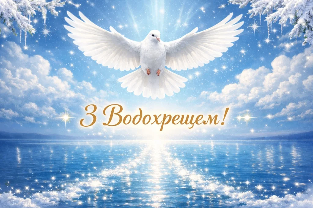 Привітання з Водохрещем 2026 року, щирі вітання та листівки