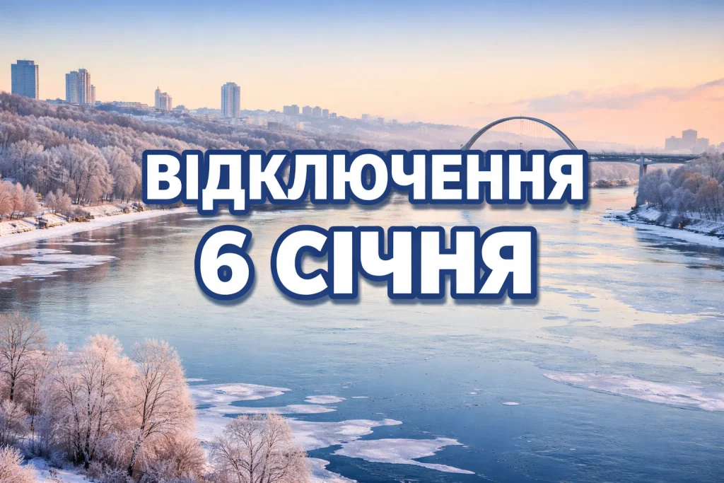 Відключення світла на Київщині 6 січня: новий графік для всіх черг