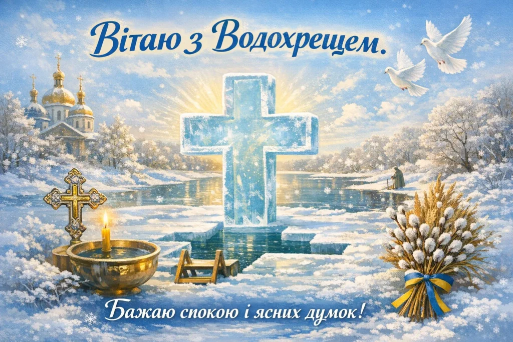 Вітаю з Водохрещем. Бажаю спокою і ясних думок.