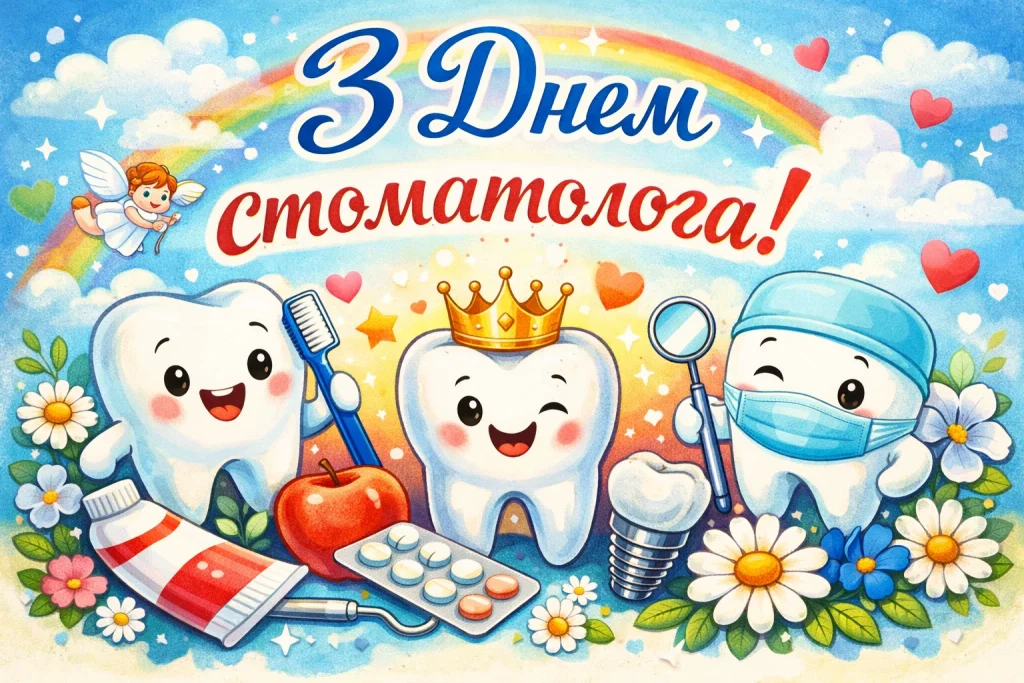 День стоматолога 2026 — коли святкують, найкращі привітання, вірші та картинки-листівки