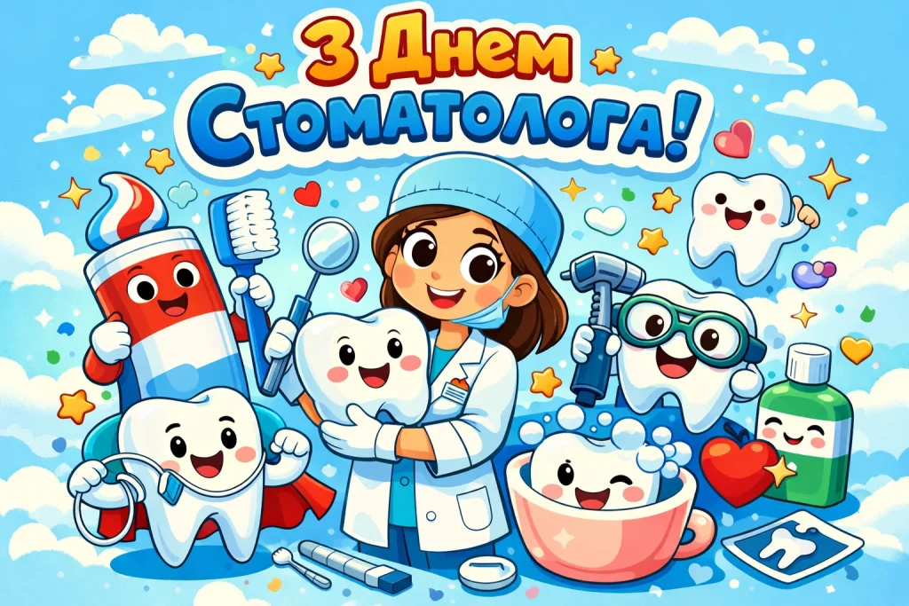 День стоматолога 2026 — коли святкують, найкращі привітання, вірші та картинки-листівки
