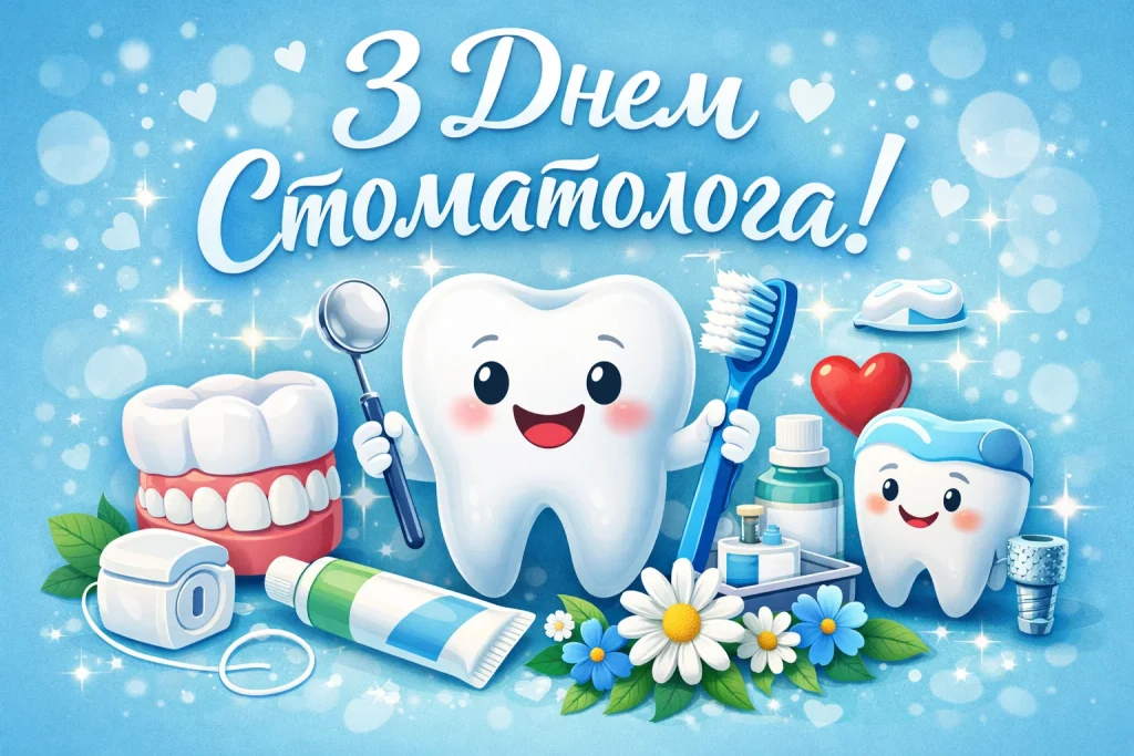 День стоматолога 2026 — коли святкують, найкращі привітання, вірші та картинки-листівки