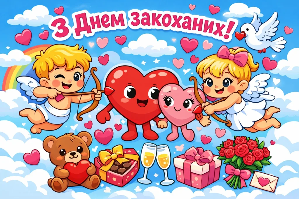 День святого Валентина (День закоханих) 2026: привітання та найкращі валентинки