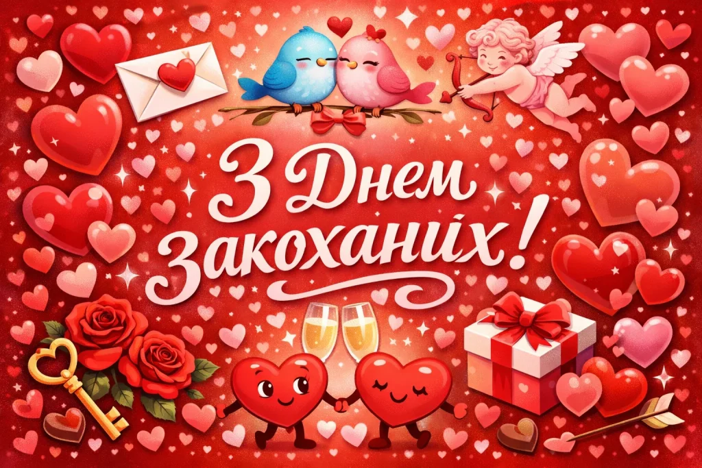 День святого Валентина (День закоханих) 2026: привітання та найкращі валентинки