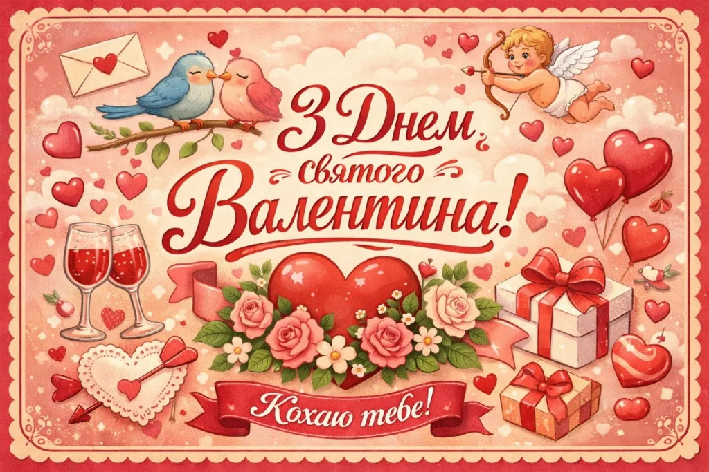 День святого Валентина (День закоханих) 2026: привітання та найкращі валентинки