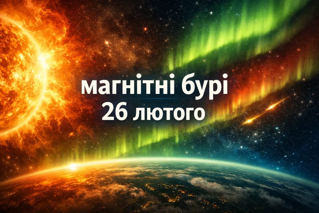 Магнітна буря 26 лютого в Україні: прогноз Kp по годинах і поради, як легше перенести день