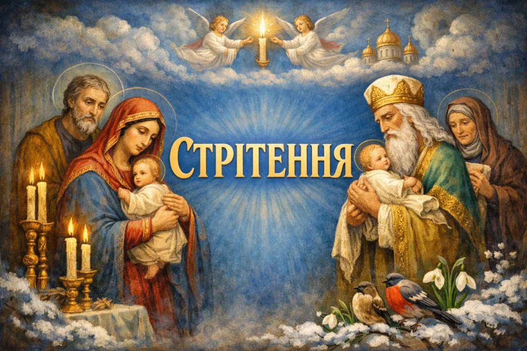 Привітання зі Стрітенням Господнім 2026 своїми словами і в картинках