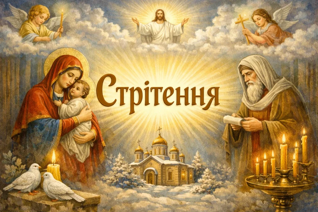 Привітання зі Стрітенням Господнім 2026 своїми словами і в картинках