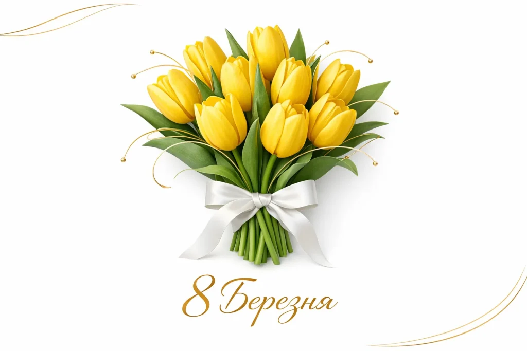 Гарні привітання, листівки та картинки з 8 березня 2026 українською 