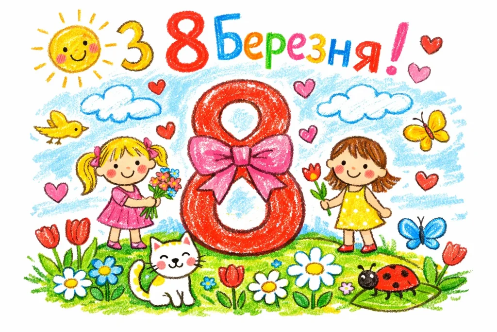 Гарні привітання, листівки та картинки з 8 березня 2026 українською 