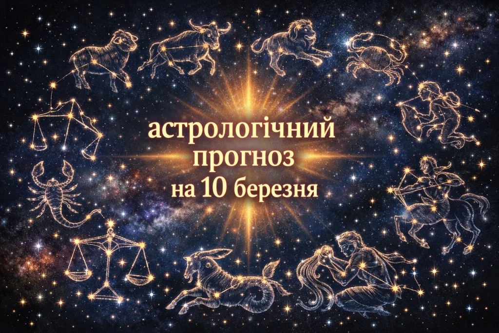 Гороскоп на 10 березня 2026 для всіх знаків з таблицею підказок і порадою дня