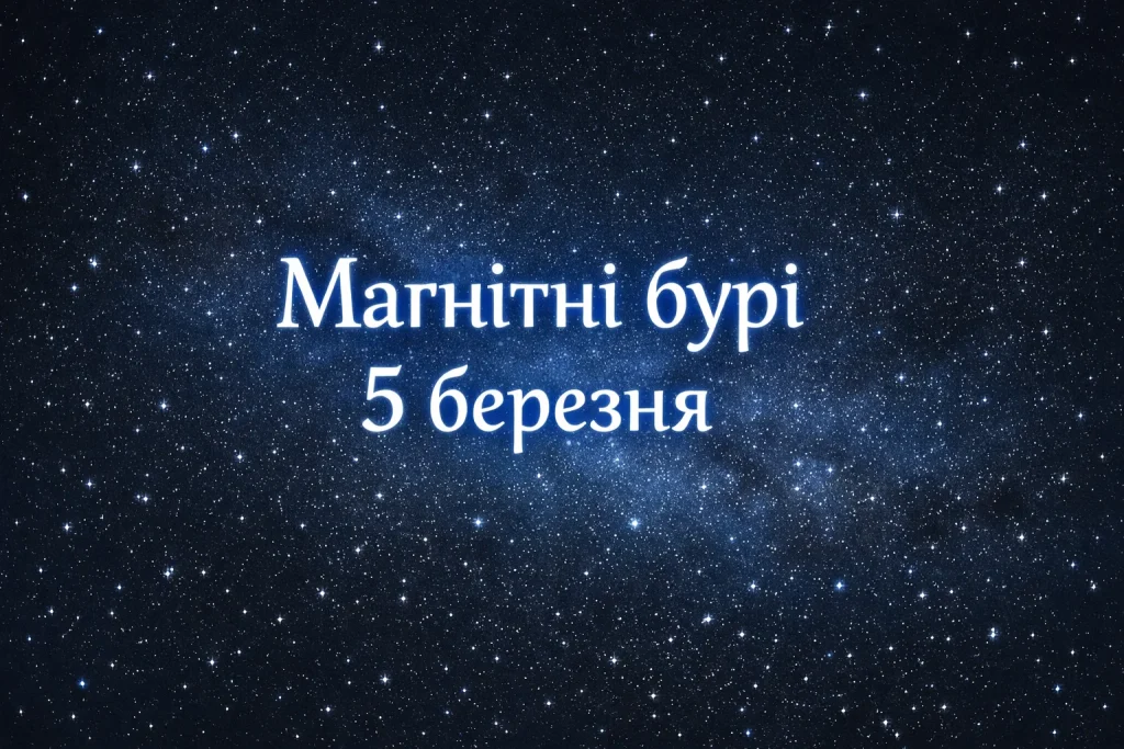 Магнітна буря 5 березня в Україні: Kp-індекс, години коливань і що робити Магнітна буря 5 березня в Україні: Kp-індекс, години коливань і що робити