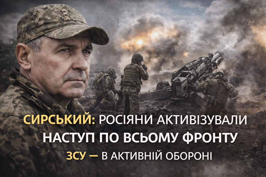 Сирський: Росіяни активізували наступ по всьому фронту, ЗСУ – в активній обороні