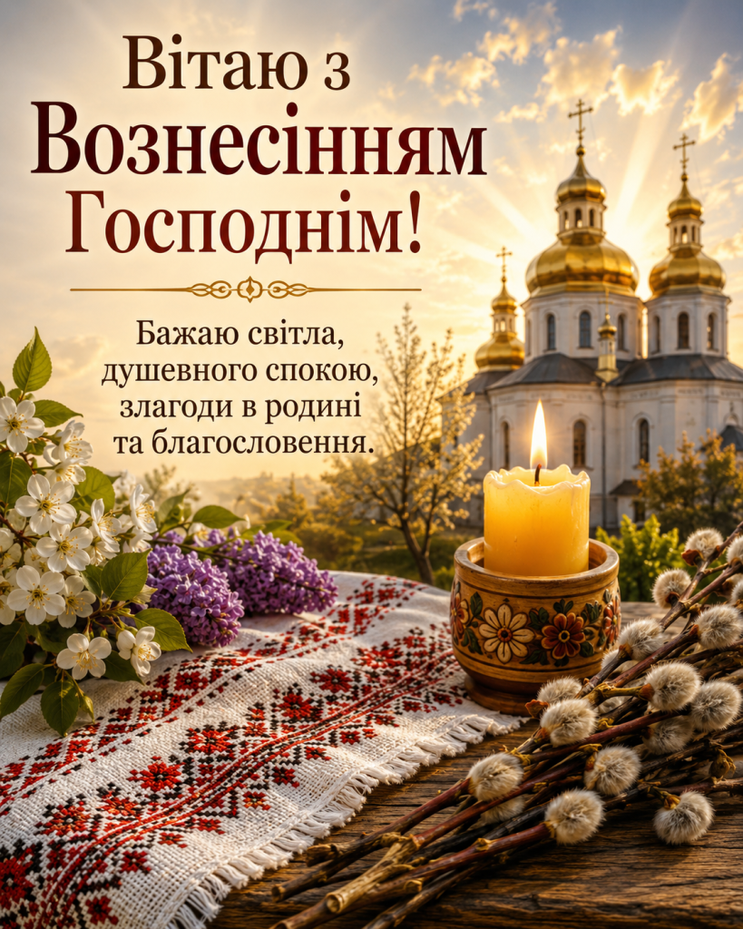 Привітання з Вознесінням Господнім: красиві слова, листівки, короткі побажання і щирі тексти для рідних