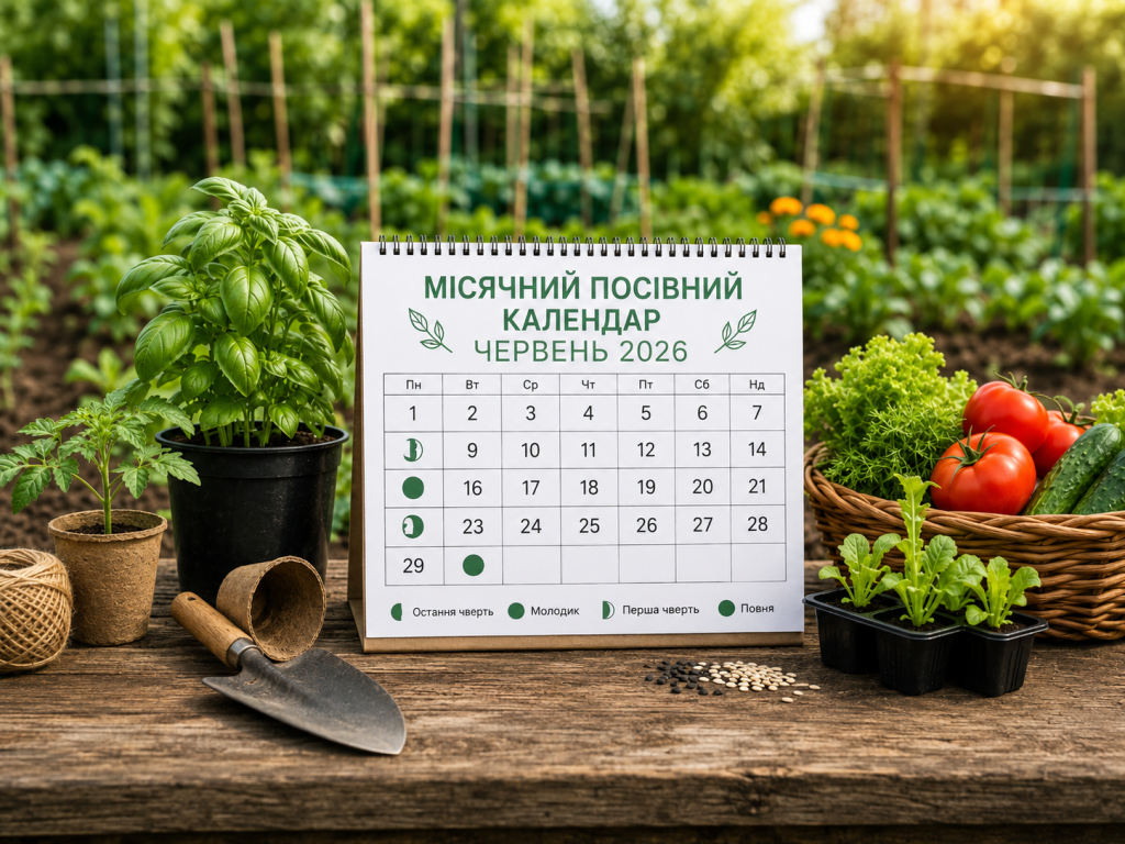 Місячний посівний календар на червень 2026 року: городні роботи на початок літа