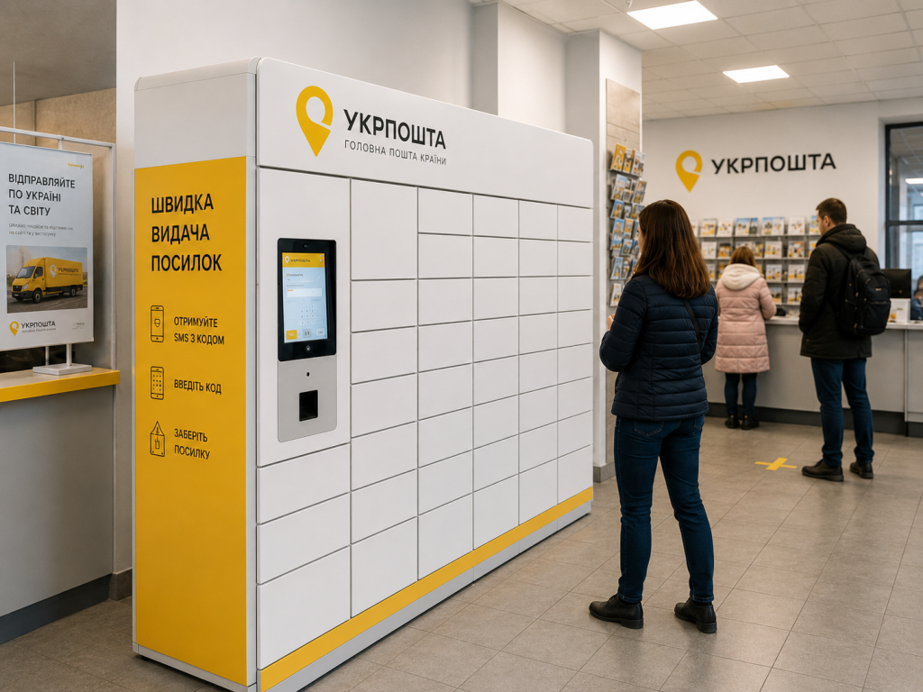 «Укрпошта» запускає спеціальні комірки для швидкого отримання посилок у відділеннях